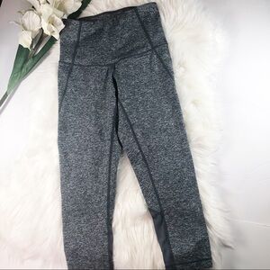 Zella Grey High Waist Crop Leggings Heathered Gray XS‎ Active Performance Gym
